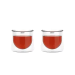 Teekanne mit Tasse aus Borosilikatglas und Filter — 2 Tassen