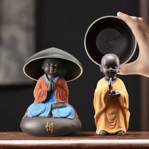 Teekannen-Deckelhalter Gongfu-Teesieb aus Porzellan