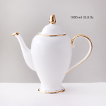 Teeservice aus Bone China mit Goldrand — Teekanne 1.000 ml