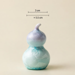 Teetier in Kürbisform mit Kristallglasur — Helllila, ohne Anhänger, 3 × 5,5 cm