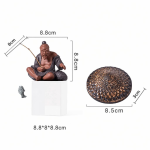Teetier Jiang Taigong und Teesieb aus violettem Ton