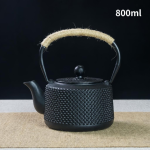 Tetsubin-Teekanne aus unbeschichtetem Gusseisen — 800 ml Quadratisch