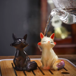 Thermochromes Fuchs-Tea-Pet aus Keramik