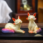 Thermochromes Fuchs-Tea-Pet aus Keramik