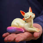 Thermochromes Fuchs-Tea-Pet aus Keramik