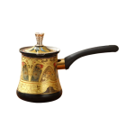 Türkische Kaffeekanne aus Edelstahl mit langem Griff