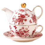Vintage-Teeservice aus feinem Porzellan mit Blumenmotiv
